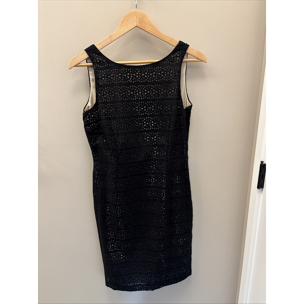 Esprit De Corp Black Tan Perforated Sleeveless Dress 5/6